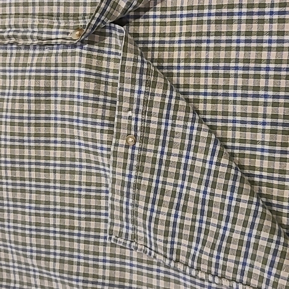 𝅺3/$20 U.S. Expedition Green & Blue Plaid Button-Up Shirt - Picture 8 of 9